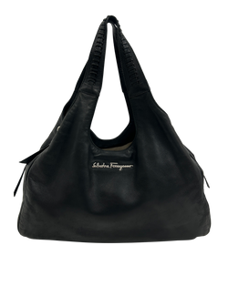 Bolso Al Hombro, Piel, Negro, 3
